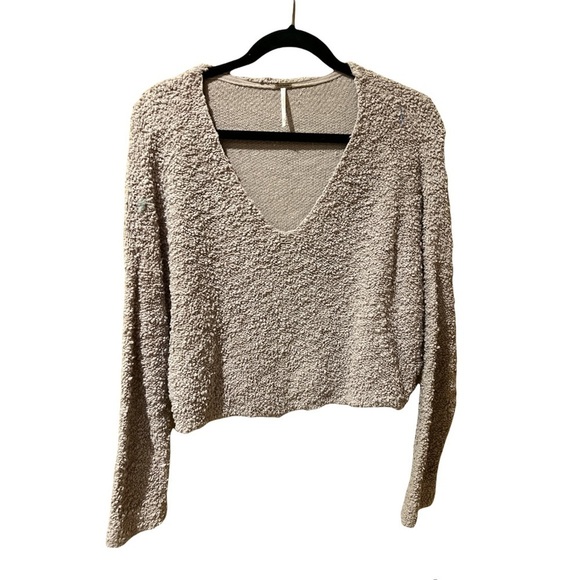 Free People Mauve Pink Pullover Popcorn Sweater Size XS - Picture 4 of 7